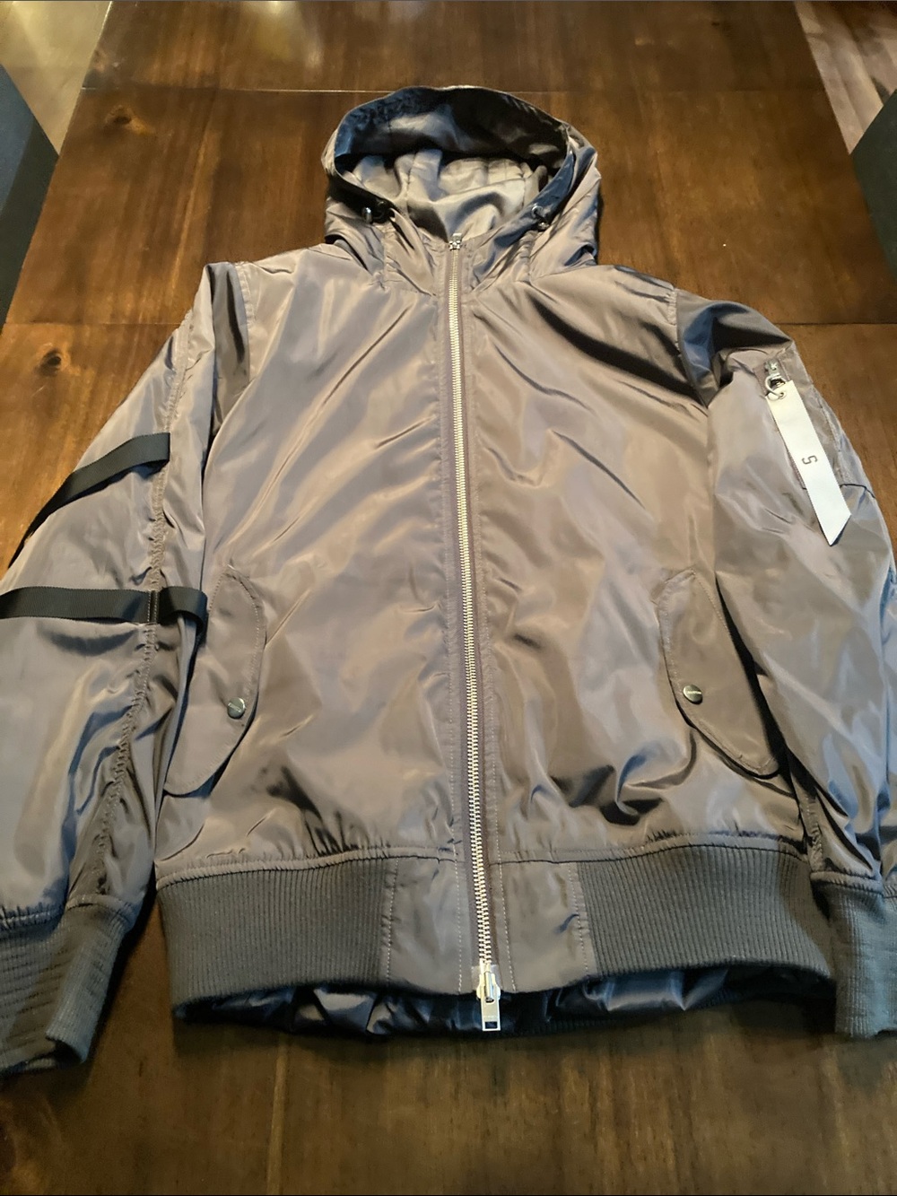 Stampd Studios Los Angeles Men's Hooded Bomber Jacket - Gray